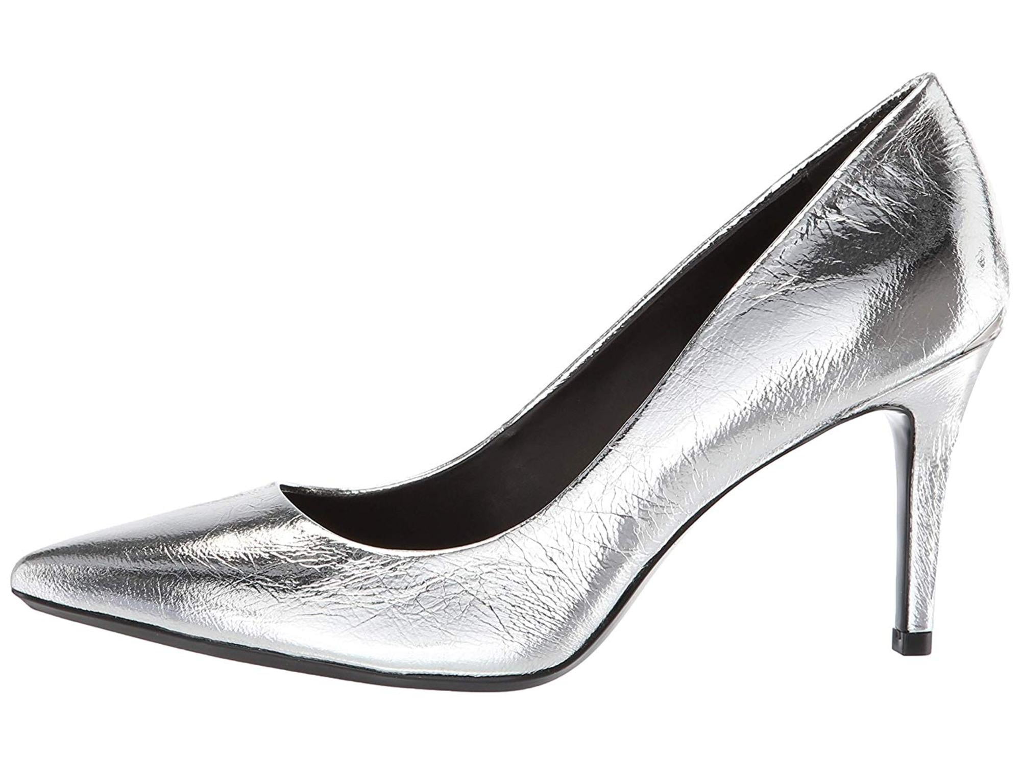 calvin klein silver pumps