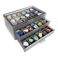 thumbnail image 5 of Vacemry Under $5 Jewelry Storage Box, 3 Layer Flannel Lined Drawer Organizer for Earrings Rings Necklaces, Multi Compartment Case for Cosmetics Small Items, Portable Jewelry Organizer with Handle, 5 of 9