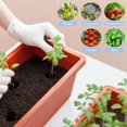 thumbnail image 5 of Window Boxes Planters 17’’ Railing Planter Box with Adjustable Brackets, 4 Pack Hanging Deck Railing Planters Rectangular Flower Pots for Outdoor Patio Balcony Fence, 5 of 13