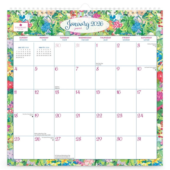 House of Turnowsky OFFICIAL | 2026 12x12" (Hanging) Wire-O Calendar | Stickers