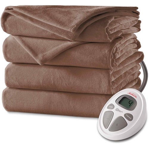 Sunbeam Velvet Plush Heated Electric Blanket, 1 Each