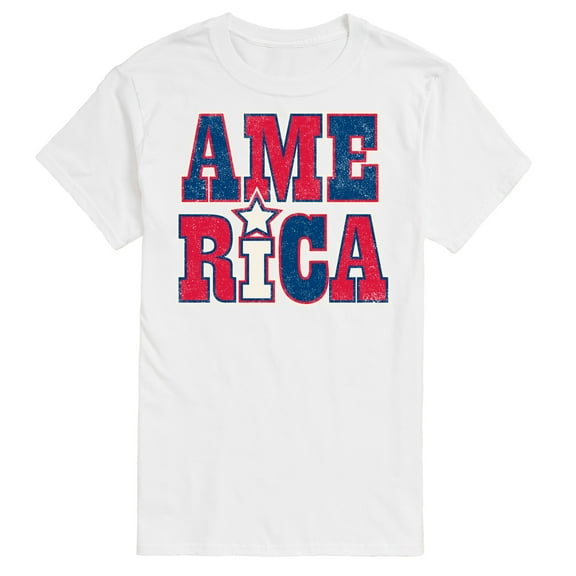 Instant Message - America Stacked - Men's Short Sleeve Graphic T-Shirt