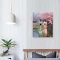 thumbnail image 4 of COMIO  Canvas Wall Art Beautiful Peach Blossom Tree Lake Pavilion Scenery Beautiful Picture Abstract Painting Print Wall Art for Bedroom Bathroom Kitchen Decor, 4 of 5