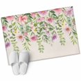 thumbnail image 6 of Colorful Flowers Bathroom Rug Washable 2x3 Entryway Rug Non Slip Spring Floral Leaves Botanical Country Beige Front Door Mat Low Pile Indoor Doormat Throw Floor Carpet for Kitchen Bedroom Entrance, 6 of 8