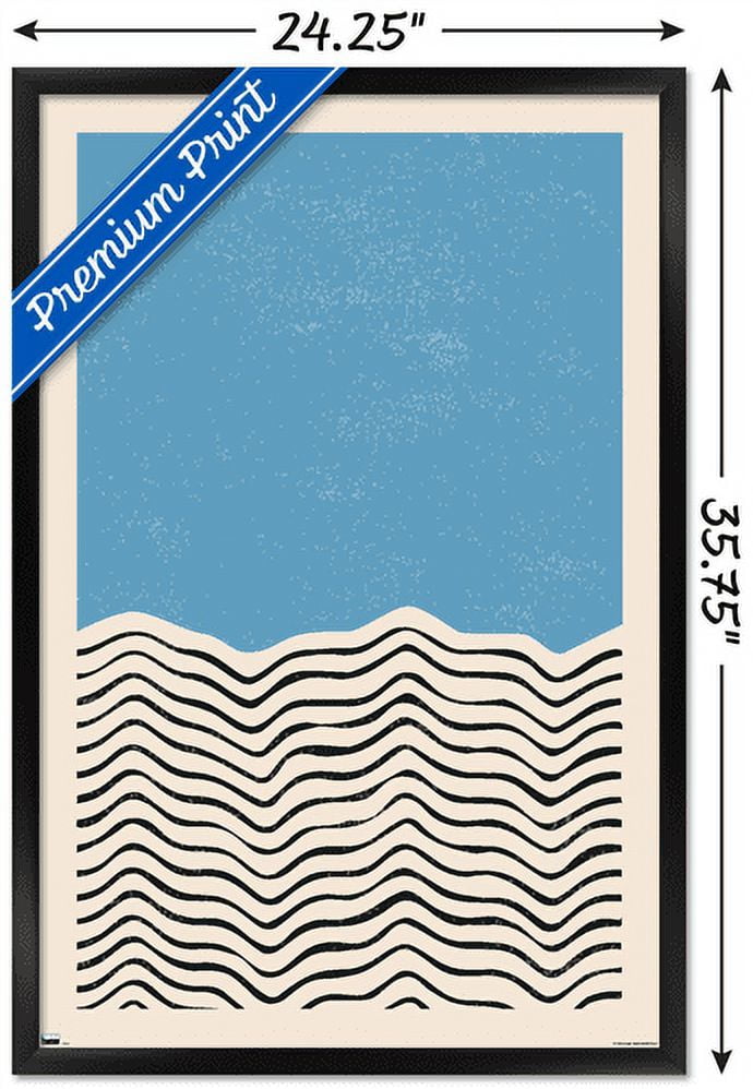 Geometric - Blue Wall Poster, 22.375" x 34", Framed