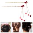 thumbnail image 2 of GOOHOCHY Palillos para el pelo para mujer, 2 uds., palillos para el pelo, moño en el pelo rosa, Herramienta de Peinado Vintage, accesorios para el cabello, 2 of 7