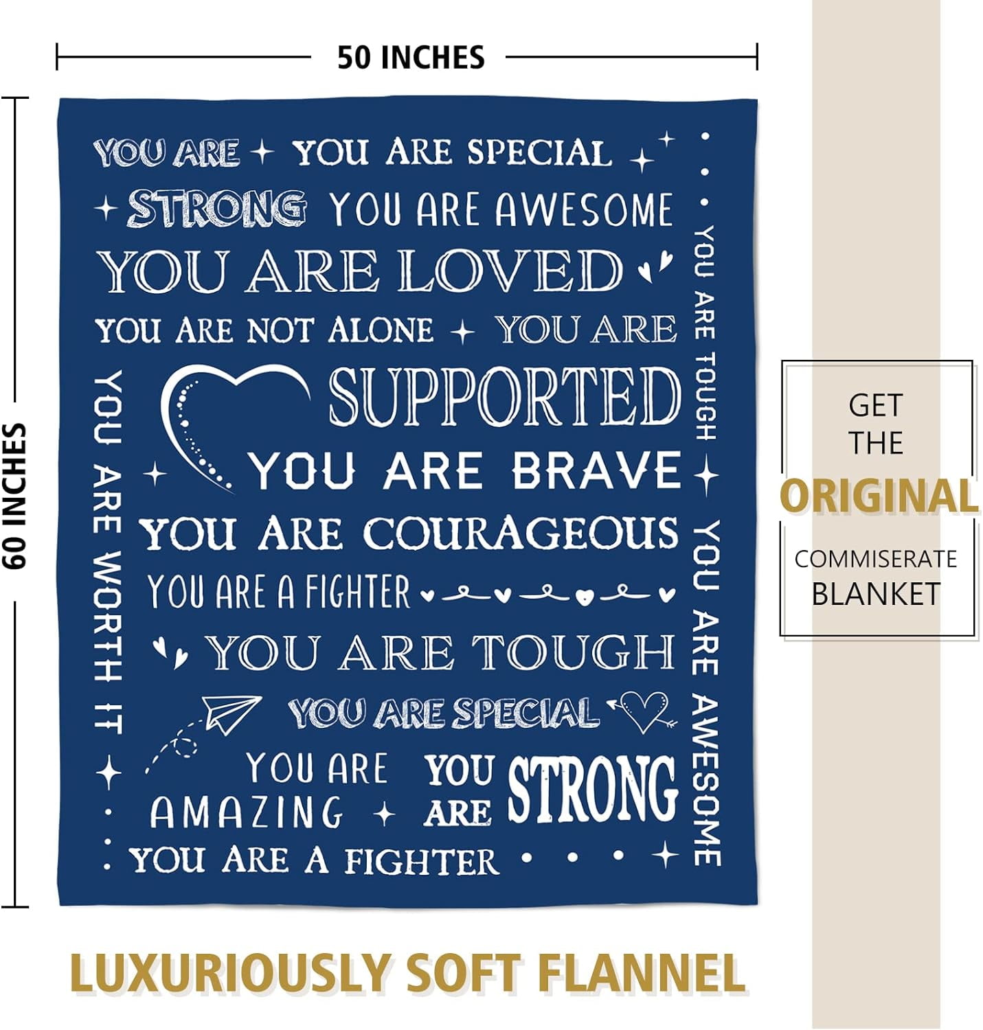 Blanket Gifts for Women or Men - Get Well Blanket, Inspirational Gifts for Her Him, Feel Better After Surgery Gifts, Thinking of You Gifts for Mom Friend Sister Coworker