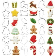 Wilton Christmas Shapes Metal Cookie Cutter Set, 18-Piece