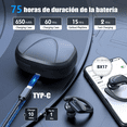 thumbnail image 3 of Auriculares Inalámbricos Deportivos Bluetooth Con Ganchos Negro, 3 of 5