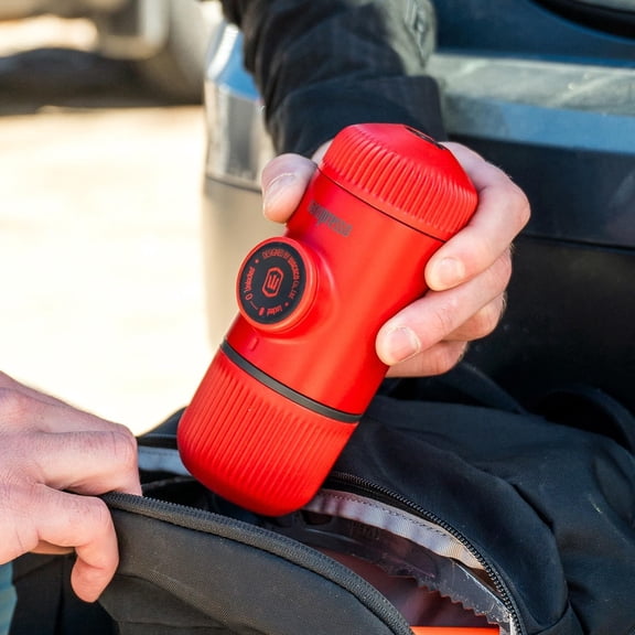 Nanopresso Portable Espresso Maker, 18 Bar Pressure, Red