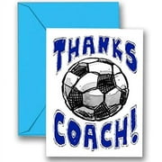 Soccer 3-PACK "Thanks Awesome Soccer Coach!" SPORTS POWERCARD Greeting Cards (5x7) Perfect for youth sports - COACH will love it! #AllProfitsToHelpKids