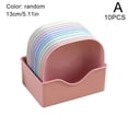 thumbnail image 3 of Large 14.5cm Square Plastic Plates Set of 4 Drop Proof and Easy Clean Kitchen Dinnerware, 3 of 6