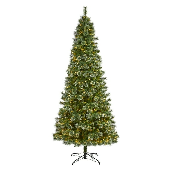 Nearly Natural 9ft. Wisconsin Slim Snow Tip Pine Artificial Christmas Tree with 800 Clear LED Lights