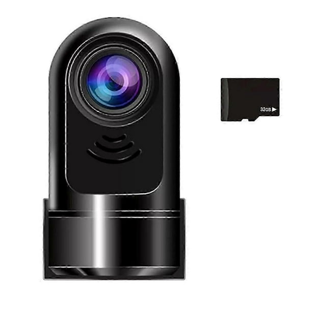 1080P HD 360 Rotating Mini ADAS Dashcam, Car Dash Camera with 32GB Card, 24H Parking Mode/Night Vis