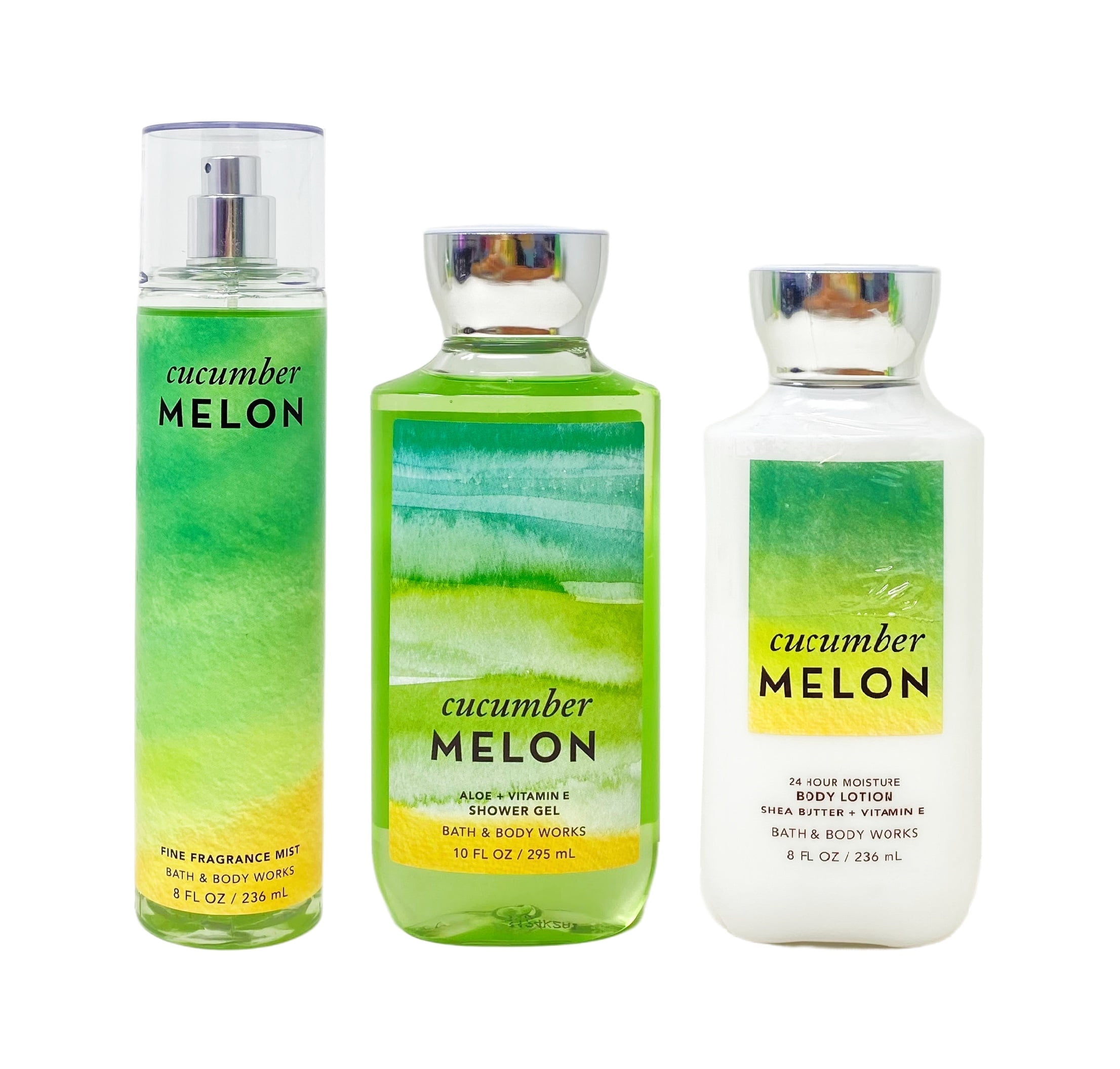 Bath & Body Works Cucumber Melon Gift Set, Fragrance Mist, Body