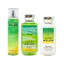 Bath and Body Works Cucumber Melon Trio Bundle - Fragrance Mist - Shower Gel - Body Lotion - Full Size