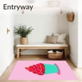 thumbnail image 3 of ODIKA 6'x9' Machine Washable Non-Slip Area Rug, Charming Confectionery Shape Door with Absorbent Tufted Surface High Traffic Rug, Pink, 728280, 3 of 7