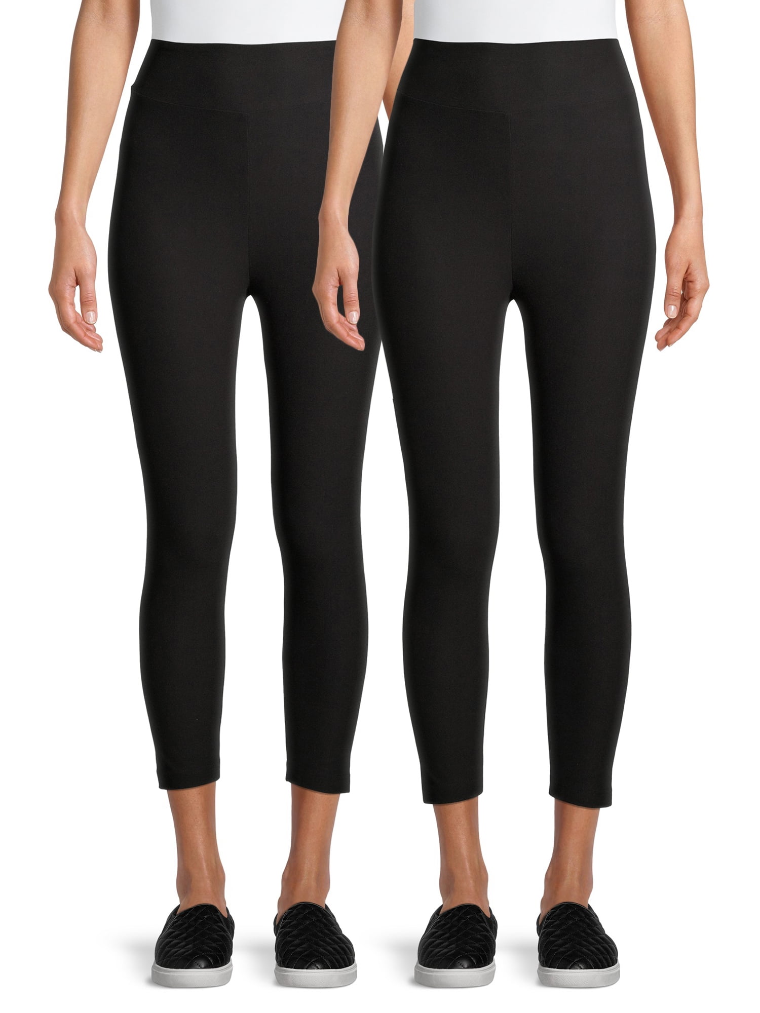 Time and Tru Women's Capri Leggings, 2 