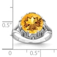 thumbnail image 2 of Primal Gold 14 Karat White Gold 10mm Citrine Ring, 2 of 4