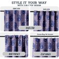 thumbnail image 3 of Vargottam Cotton Canvas Curtains - 90" Long Drapes for Tall Windows or Balcony Doors - Set of 2 Panels, 52"x90" - Light Filtering Rod Pocket/Back Tab Drapes, 3-in-1 Hanging - Block Design (Purple), 3 of 8