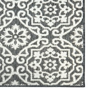 Nicole Miller New York Patio Country Danica Transitional Geometric Indoor/Outdoor Area Rug, Black/Grey, 1'9x2'11