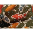 thumbnail image 4 of oneOone Cotton Poplin Dark Olive Green Fabric Bubbles & Koi Fish Ocean Diy Clothing Quilting Fabric Print Fabric By Yard 42 Inch Wide, 4 of 4