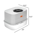 thumbnail image 2 of Furrbby Stainless Steel Sifting Litter Box with Lid for Big & Multi Cat, Easy Clean, with Scoop, Grey, 2 of 11