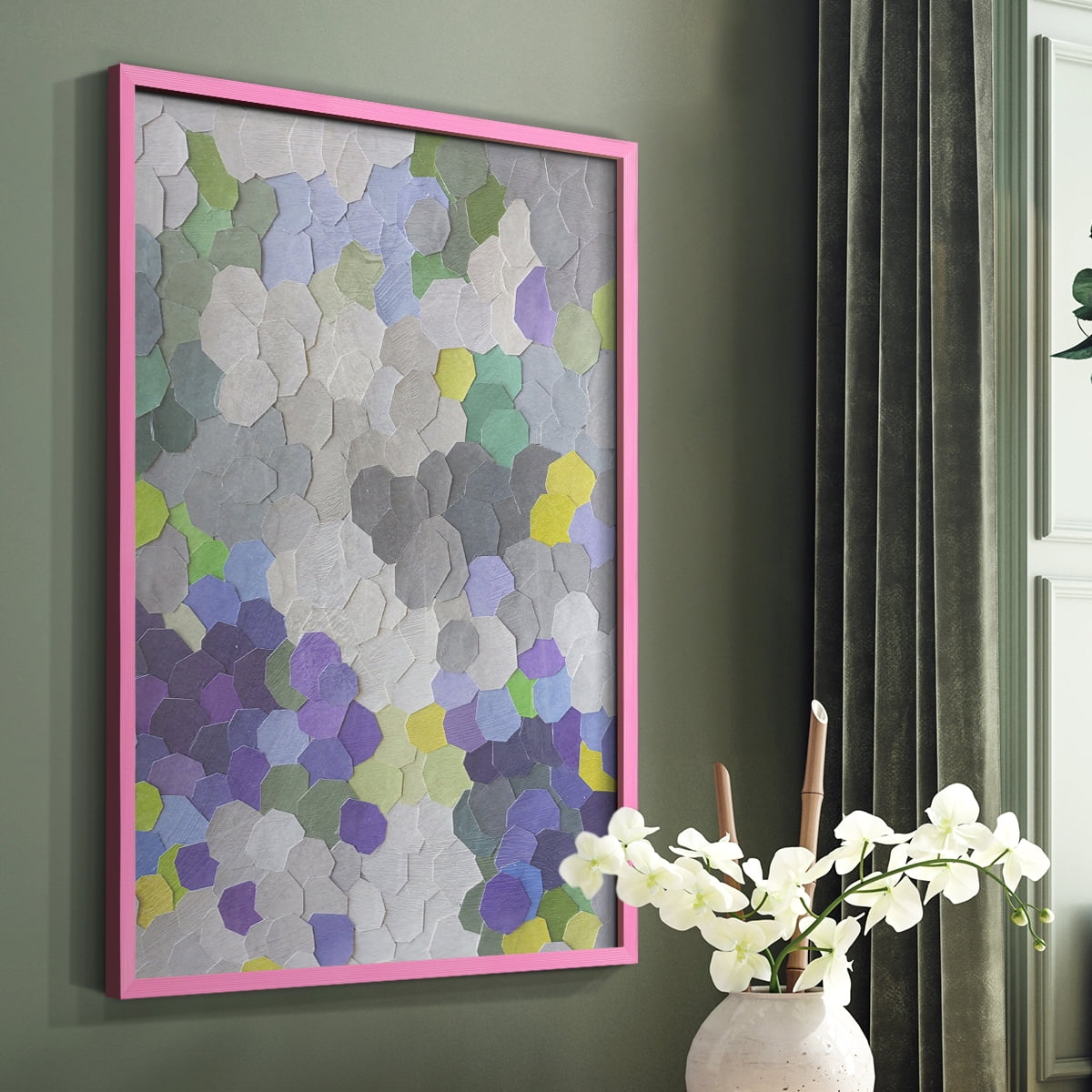 A Garden in Provence in Paper Solid Wood 8 x 10 Framed Print
