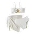 thumbnail image 2 of ATOGUTA Girls Swimsuit Bikini Swimsuit with Mesh Beach Skirt Cute 3 Piece Bathing Suit Size 8-12, White, 2 of 5