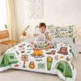 thumbnail image 4 of Catabedysis Watercolor Camping 7 Pieces Full Size Bedding Sets,Jungle Bear Owl Full Size Bed in a Bag For Boys,Multicolor,Light Gray Reversible, 4 of 7