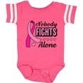 thumbnail image 3 of Inktastic Breast Cancer Awareness Nobody Fights Alone Pink Ribbon Boys or Girls Baby Bodysuit, 3 of 5