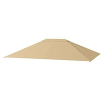 Replacement Gazebo Roof Cover 10' x 13' 84C-116 Model, Polyester Canopy with UV30  Protection and Wind Vents, Khaki