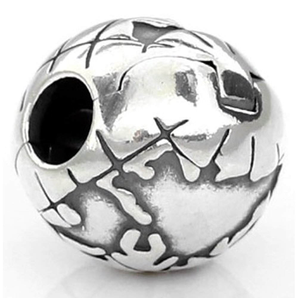 PANDORA Authentic Globe Charm in 925 Sterling Silver, 791182