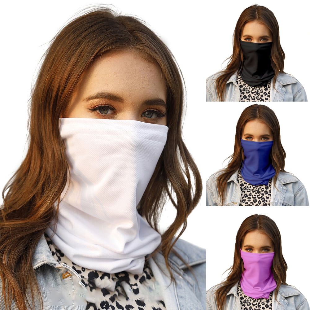 Womens man Adjustable Sun Protection Face Scarf Breathable Print Neck Gaiter UV Protective Cover for Face Neck Anti-dust Cover Bandana for Outdoor Activities 