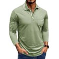 thumbnail image 1 of pstuiky Camisas de manga larga de invierno para hombre, Cárdigan informal de manga larga con botones y bolsillo para hombre tops de invierno para hombre m, 1 of 7