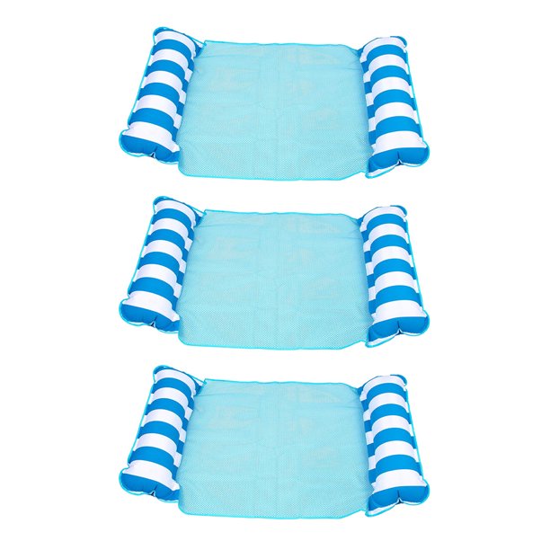 Aqua Deluxe Monterey Hammock 4 in 1 Multi Purpose Pool Float, Blue (3 Pack)