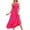 Pink, variant on Giftesty Womens Dresses Clearance Women's Fashion Casual Solid Color Sleeveless Round-Neck Ankle Dress
