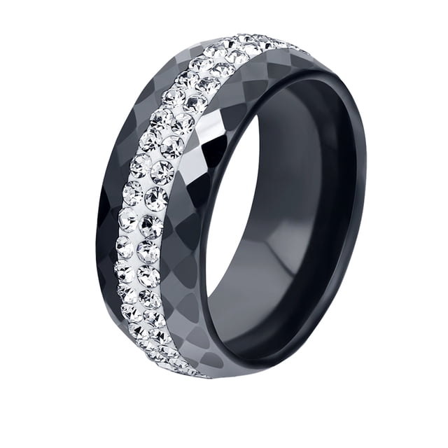 Anillo De Cerámica De Mujer De Moda Sonducket Negro Talla 9