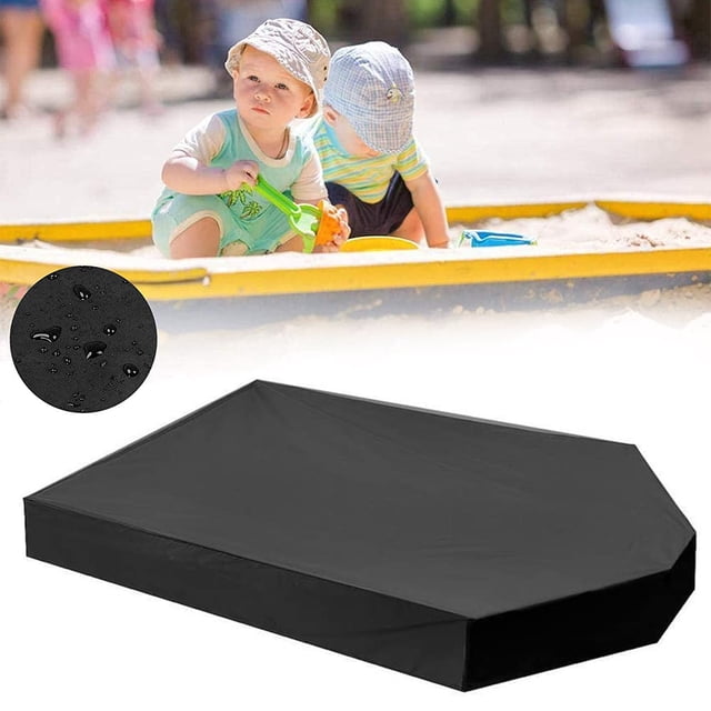 Sandbox Cover w/Drawstring, Waterproof Dust Sandpit Pool Protective Cover, Garden Children's Toys Bunker Cover for Protects Sand and Toys from Pollution