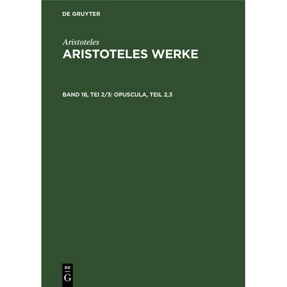 Opuscula, Teil 2,3, (Hardcover)