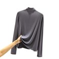 thumbnail image 3 of Womens T Shirts Long Sleeves Crew Neck Slim Fit Basic Tees Business Fall Fashion Cute Shirts Size M, 3 of 3