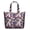 Floral, variant on Hen and Egg Design Weekender Bag, Rooster and Chick Print Travel Duffel, Floral Farmhouse Tote for Rural and Artistic Style Fans
