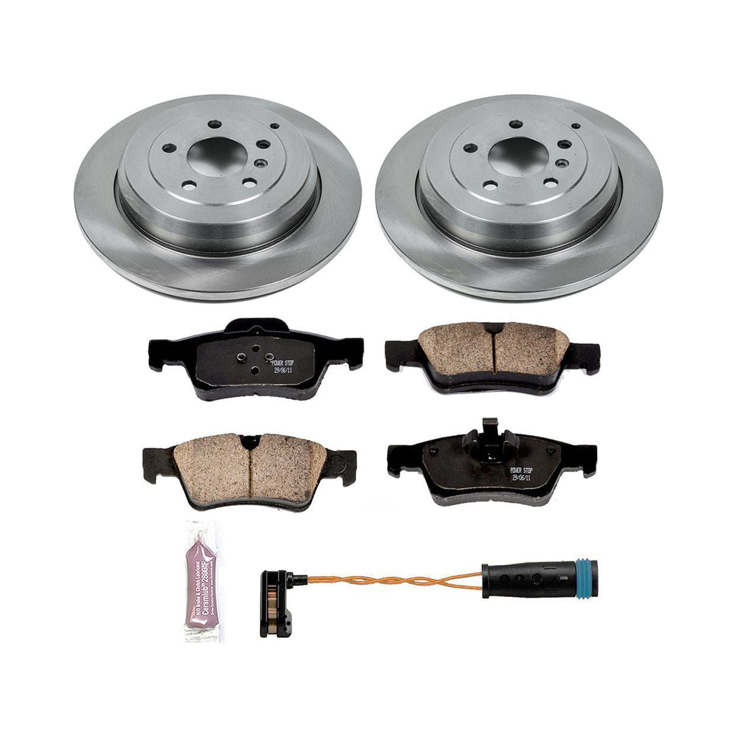 Power Stop Rear Stock Replacement Brake Pad and Rotor Kit KOE6712