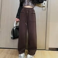 thumbnail image 6 of dazeni Cargo Pants for Girl Teen Baggy Parachute Trouser with Pocket Tween Wide Leg Y2K Sweatpant Hip Hop Dance Jogger Open Bottom Coffee, 6 of 7