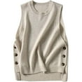 thumbnail image 5 of Elegant Women's Cozy Sleeveless Sweater Vest Loose Fit Layering Top For Everyday Casual Wear Comfort, 5 of 5
