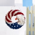 thumbnail image 4 of Taosunzt Patriotic Eagle Wreath 4th of July Wooden Decoration Indoor Outdoor Front Door Wall Hanging Independence Day Memorial Day Door Sign Pendant 20cm, 4 of 13