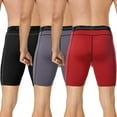 thumbnail image 2 of Runhit 3 Pack Comrpession Shorts Men Workout Running Underwear Athletic Gym Spandex Comrpession Shorts Basketball Base Layer, 2 of 7