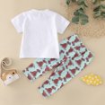 thumbnail image 5 of Otqutp Toddler Outfits Set for Party Boys Easter Cartoon Short Sleeve Rabbit Prints Tops Pants 2PCS Outfits Clothes Set for 0 to 24 Months, 5 of 8