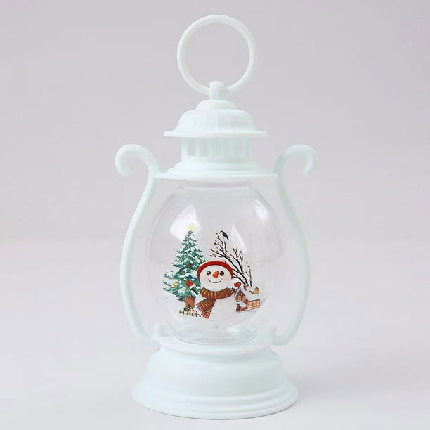 Xihbxyly Lámpara de Aceite Navideña, Pequeña Linterna de Mano, Efecto de Llama Intermitente, Decoración de Mesa, Accesorio para Colgar En El Árbol, Decoración Del Hogar, Idea de Regalo Festivo, Uso I