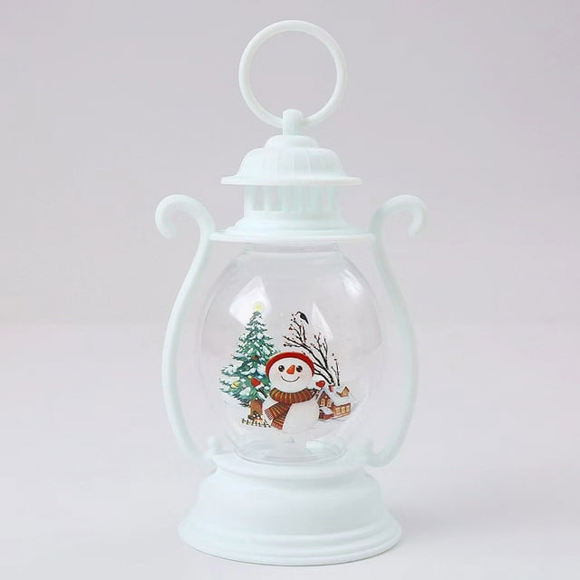 Adornos navideños luminosos, lámparas de aceite portátiles para niños, adornos de mesa, accesorios y adornos colgantes.